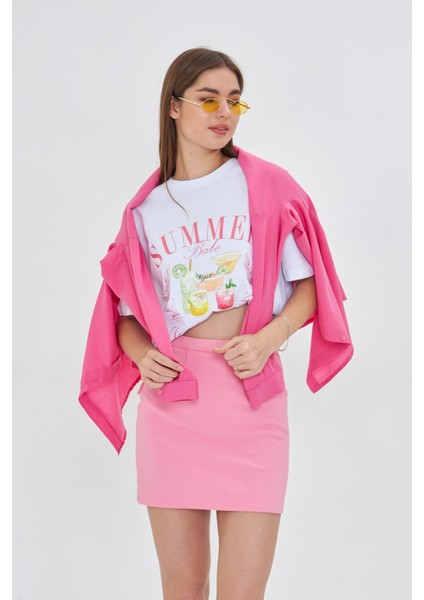 Summer Babe Baskılı %100 Tasarım Kadın Tişört fırsatları