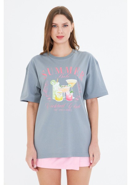 Summer Babe Baskılı %100 Tasarım Kadın Tişört indirimleri