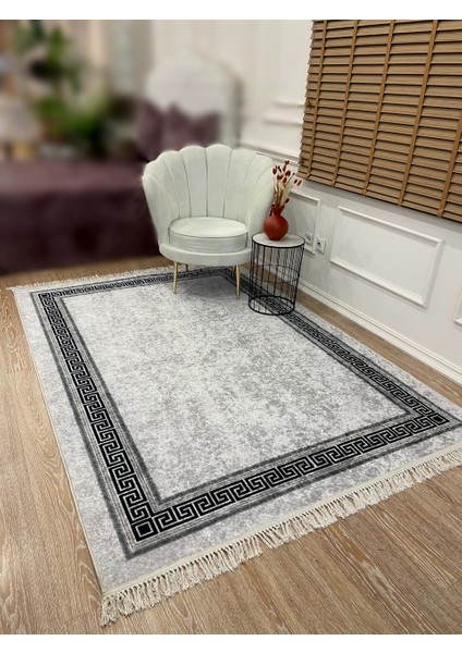 Lorin Şönil Görünüm Lateks Kaymaz Taban Leke Tutmaz Saçaklı Modern Halı modelleri