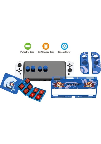 Nintendo Switch OLED Çoklu Koruma Kiti 8 In 1 Dobe TNS-1192B