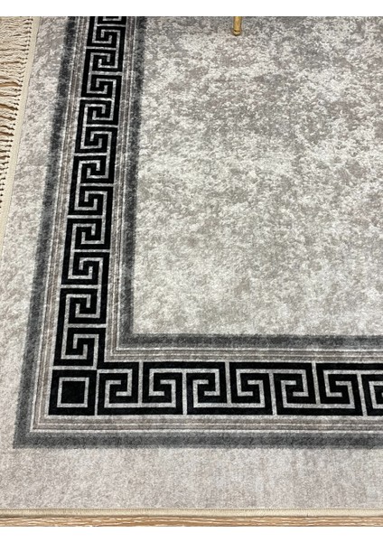 Lorin Şönil Görünüm Lateks Kaymaz Taban Leke Tutmaz Saçaklı Modern Halı
