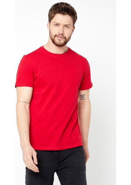 Erkek Çok Renkli T- Shirt Regular Fit Rahat Kesim Bisiklet Yaka Basic Tişört