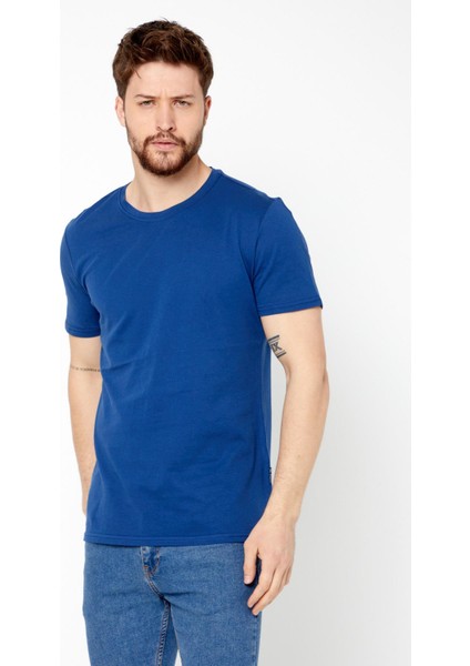 Erkek Çok Renkli T- Shirt Regular Fit Rahat Kesim Bisiklet Yaka Basic Tişört