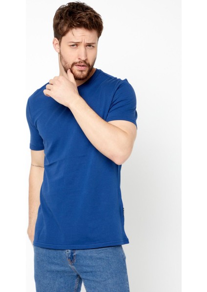Erkek Çok Renkli T- Shirt Regular Fit Rahat Kesim Bisiklet Yaka Basic Tişört