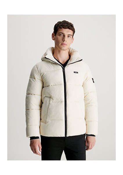 Erkek Crinkle Nylon Puffer Mont
