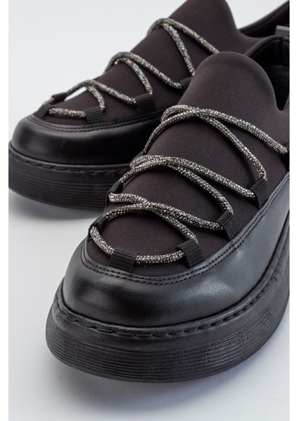 Taş Bağlı Strenç Kadın Spor Ayakkab SİYAH SİYAH modelleri