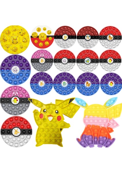 Ldsr-Popıt-Wdzsdr-13 Stili Pokemon Spider-Man Pop It Fidget Oyuncakları 20.5cm Gökkuşağı Masaüstü Charizard Pikachu Bulbasaur Squirtle Fidget Otizmi Hafifletir Popit Oyuncak (Yurt Dışından)