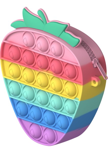 MS-0213 Stili Yeni Fidget Oyuncak Popet Duyusal Popet Silikon Itiş Balonu Kırtasiye Saklama Çantası Popite Poppit Dekompresyon Bozuk Para Cüzdanı Popo It (Yurt Dışından)