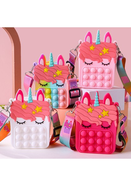 MS-0213 Stili Yeni Fidget Oyuncak Popet Duyusal Popet Silikon Itiş Balonu Kırtasiye Saklama Çantası Popite Poppit Dekompresyon Bozuk Para Cüzdanı Popo It (Yurt Dışından)