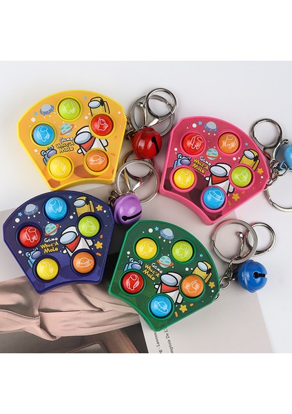YJ630-1 Rastgele Stil Parmak Oyuncağı Pop It Anime Kawaii Noel Ağacı Kolye Parmak Balon Patlatma Silikon Halloween Anahtarlık Düğüm Oyuncak Hediye (Yurt Dışından)