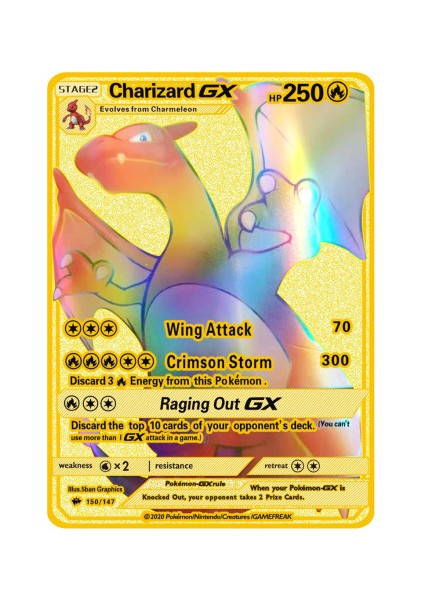 Eng Renkli Ejderha 250 Stili Yeni Pokemon Kartları Metal Kendin Yap Kartı Pikachu Charizard Altın Sınırlı Sayıda Sürüm Çocuk Hediye Oyun Koleksiyon Kartları Ingilizce Türkçe (Yurt Dışından)
