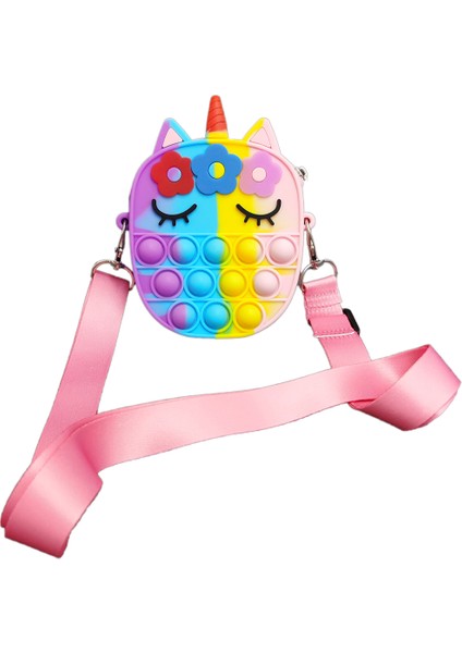 No.19 Tarzı Dikkat Dağıtıcı Oyuncaklar Işıltılı Unicorn Poppy Zamanı Sikke Cüzdan Bayan Çantası Silika Basit Çukur Çanta (Yurt Dışından)