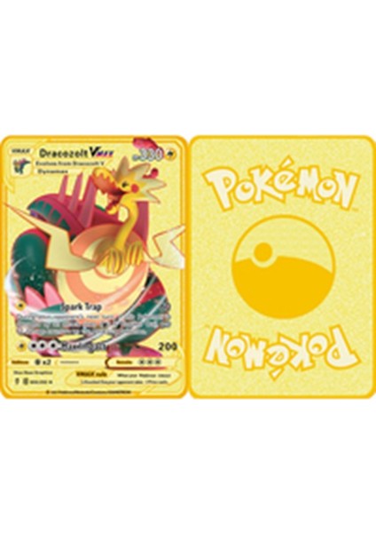 NO.120 Stili Yeni Pokemon Kartları Metal Kendin Yap Kartı Pikachu Charizard Altın Sınırlı Sayıda Sürüm Çocuk Hediye Oyun Koleksiyon Kartları Ingilizce Türkçe (Yurt Dışından)
