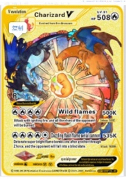 No.58 Tarzı Yeni Pokemon Kartları Metal Kendin Yap Kartı Pikachu Charizard Altın Sınırlı Sayıda Sürüm Çocuk Hediye Oyun Koleksiyon Kartları Ingilizce Türkçe (Yurt Dışından)