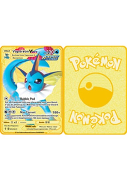 NO.124 Stili Yeni Pokemon Kartları Metal Kendin Yap Kartı Pikachu Charizard Altın Sınırlı Sayıda Sürüm Çocuk Hediye Oyun Koleksiyon Kartları Ingilizce Türkçe (Yurt Dışından)