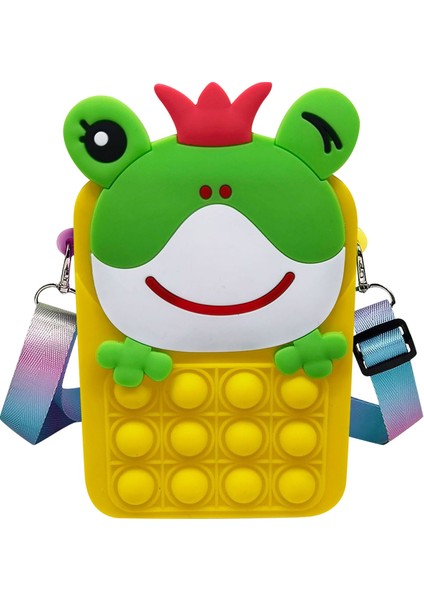 T Stili Yeni Popits Pops Kawaii Çizgi Domuzlar Sikke Cüzdan Silikon Kız Çantası Çocuk Parmak Itme Kabarcık Oyuncak Çanta Hediye (Yurt Dışından)