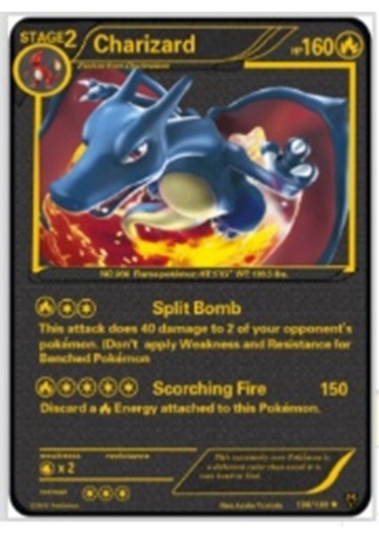 NO.109 Stili Yeni Pokemon Kartları Metal Kendin Yap Kartı Pikachu Charizard Altın Sınırlı Sayıda Sürüm Çocuk Hediye Oyun Koleksiyon Kartları Ingilizce Türkçe (Yurt Dışından)