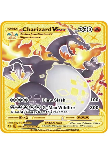 Eng Mor EJDERHA330 Stili Yeni Pokemon Kartları Metal Kendin Yap Kartı Pikachu Charizard Altın Sınırlı Sayıda Sürüm Çocuk Hediye Oyun Koleksiyon Kartları Ingilizce Türkçe (Yurt Dışından)