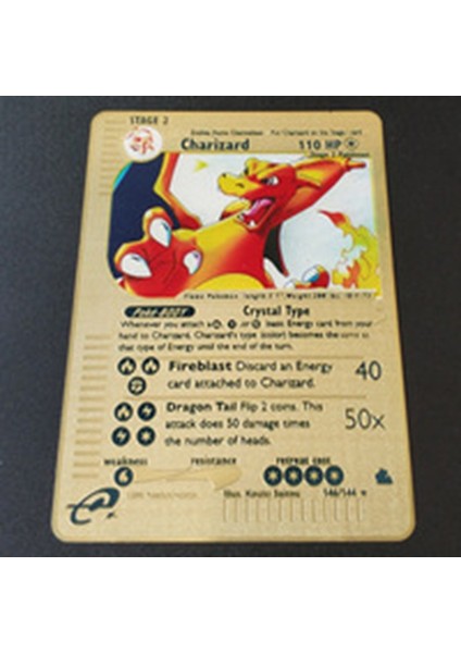 No.89 Stili Yeni Pokemon Kartları Metal Kendin Yap Kartı Pikachu Charizard Altın Sınırlı Sayıda Sürüm Çocuk Hediye Oyun Koleksiyon Kartları Ingilizce Türkçe (Yurt Dışından)