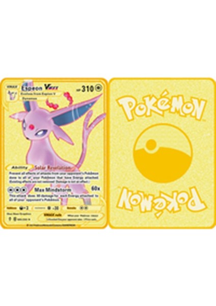 NO.123 Tarzı Yeni Pokemon Kartları Metal Kendin Yap Kartı Pikachu Charizard Altın Sınırlı Sayıda Sürüm Çocuk Hediye Oyun Koleksiyon Kartları Ingilizce Türkçe (Yurt Dışından)
