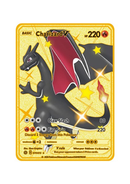 No.16 Tarzı Yeni Pokemon Kartları Metal Kendin Yap Kartı Pikachu Charizard Altın Sınırlı Sayıda Sürüm Çocuk Hediye Oyun Koleksiyon Kartları Ingilizce Türkçe (Yurt Dışından)
