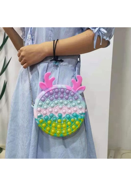 E Stili Kadınlar Için Çanta Poppet Up Sevimli Sırt Çantası Basit Dimple Fidget Popper Oyuncaklar Kalemlik Omuz Çantaları Itme Kabarcık Kızlar Için (Yurt Dışından) modelleri