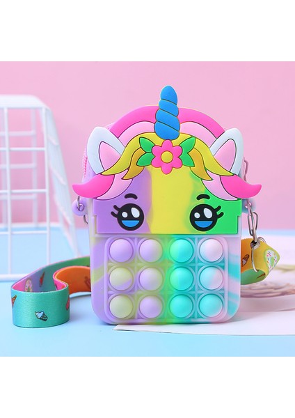 NO.155 Stili Pop It Fidget Oyuncakları Itme Kabarcık Fidget Çantaları Karikatür Avokado Kaktüs Gökkuşağı Çilek Sıkma Kızlar Hediyeleri (Yurt Dışından)