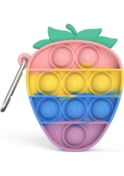 Çilek 02 Tarzı Yeni Itme Anahtarlığı Sallanan Kolye Oyuncaklar Basit Dimple Ananas Tek Boynuzlu Mmpl Işıklandırıcı Figet stress Oyun Çocuklar Son Oyun (Yurt Dışından)