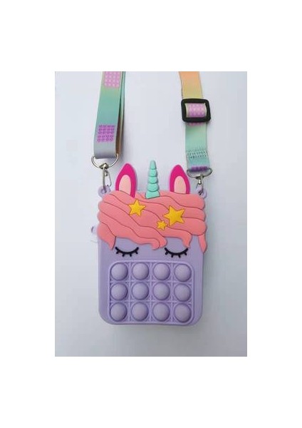 Altın Tarzı Renkli Unicorn Madalyon Cüzdan Bayan Çanta Silikon Basit Dimple Çapraz Çanta Kızlar Için Fidget Oyuncakları Itme Kabarcıkları Oyuncakları - (Yurt Dışından)
