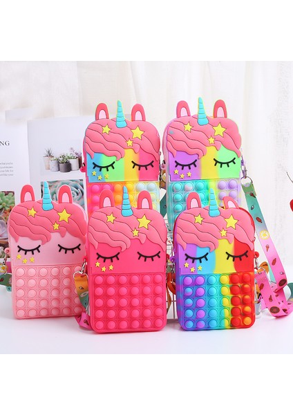 Altın Tarzı Renkli Unicorn Madalyon Cüzdan Bayan Çanta Silikon Basit Dimple Çapraz Çanta Kızlar Için Fidget Oyuncakları Itme Kabarcıkları Oyuncakları - (Yurt Dışından) fiyatları