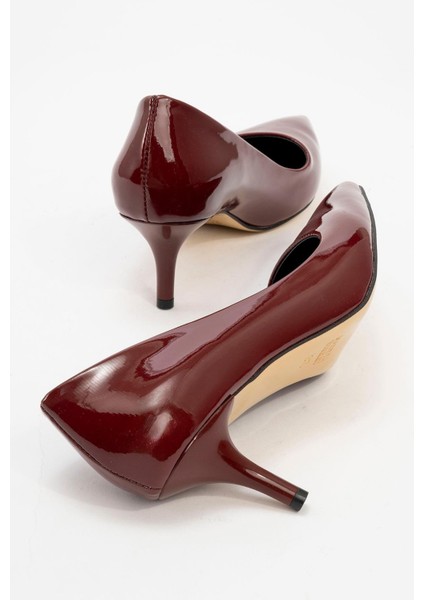 Kadın Sivri Burunlu Stiletto BORDO RUGAN fırsatları