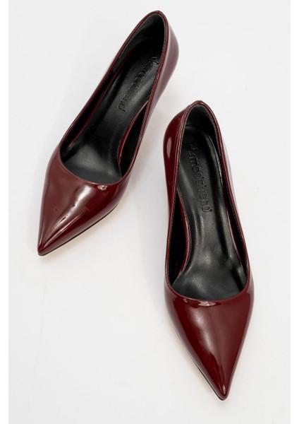Kadın Sivri Burunlu Stiletto BORDO RUGAN indirimleri