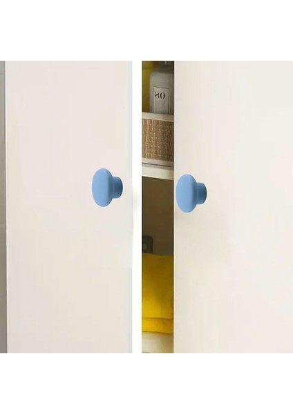 Mantar Kulp Düğme 1 Adet Çekmece Mutfak Mobilya Dolabı Dolap Kulpu Kulbu Plastik Kulp Mavi indirimleri