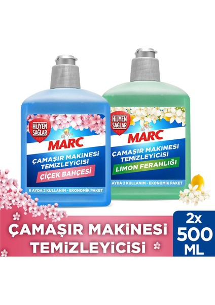 Çamaşır Mak. Temizleyici Limon Ferahlığı 500ML + Çamaşır Mak. Temizleyicisi 500ml