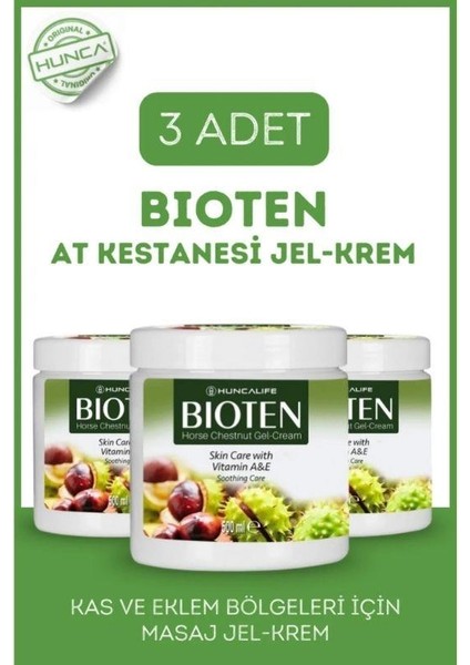 Bioten At Kestanesi Masaj Jeli 3 Adet x 500 ml
