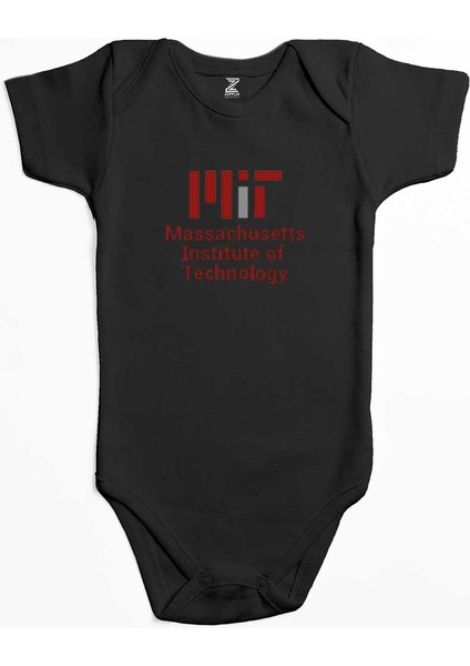 Massachusetts Institute Of Technology Logo Siyah Renk Bebek Body Zıbın