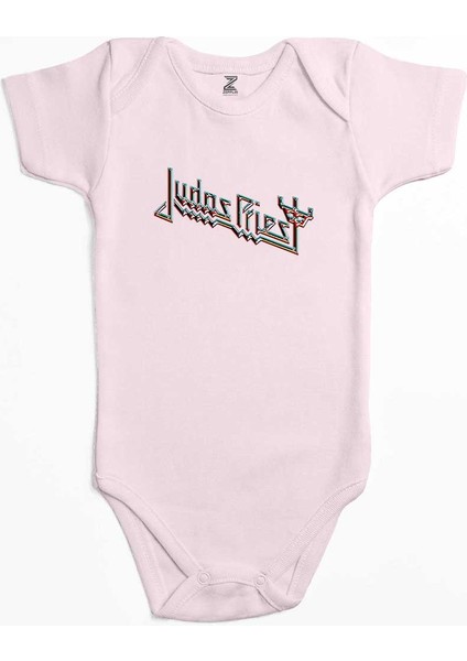 Judas Priest Logo 2 Pembe Renk Bebek Body Zıbın