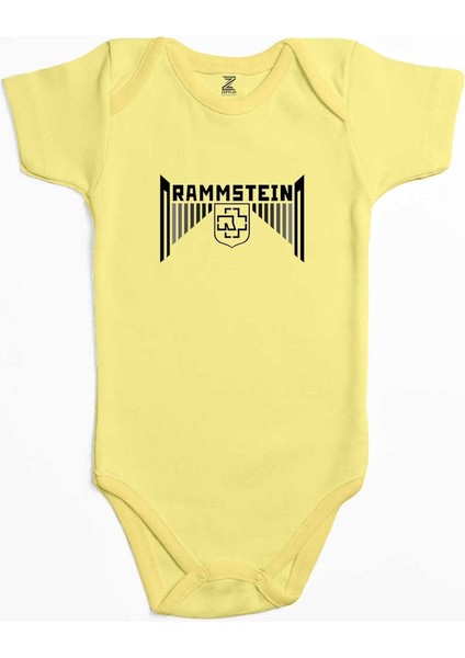 Rammstein Wall Sarı Renk Bebek Body Zıbın