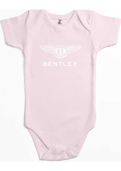 Bentley Logo 2 Pembe Renk Bebek Body Zıbın
