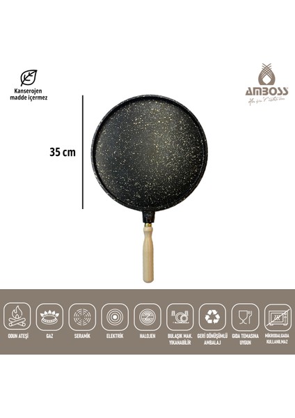 Olivin Döküm Granit Pizza Gözleme Tavası