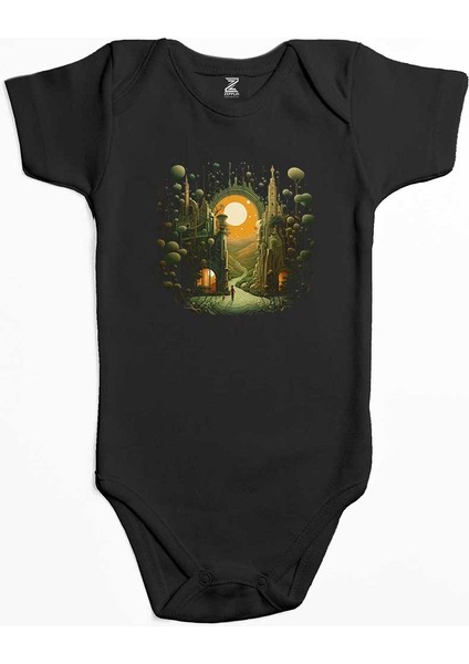Journey To Hope Siyah Renk Bebek Body Zıbın