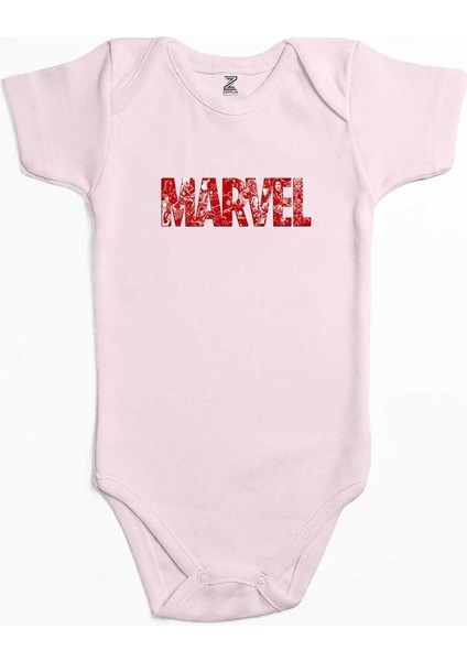 Marvel Heroes In Post 3 Pembe Renk Bebek Body Zıbın