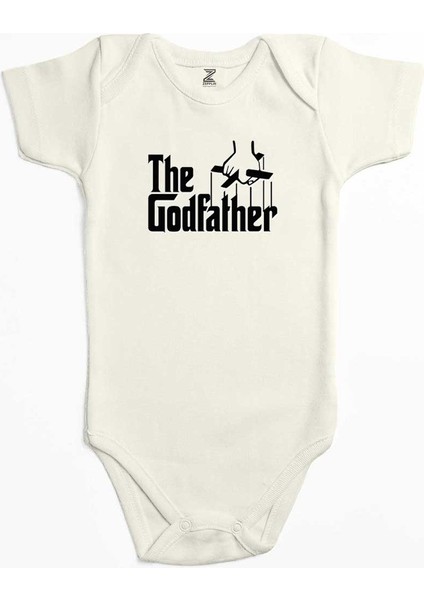 The Godfather Black Text Ekru Renk Bebek Body Zıbın