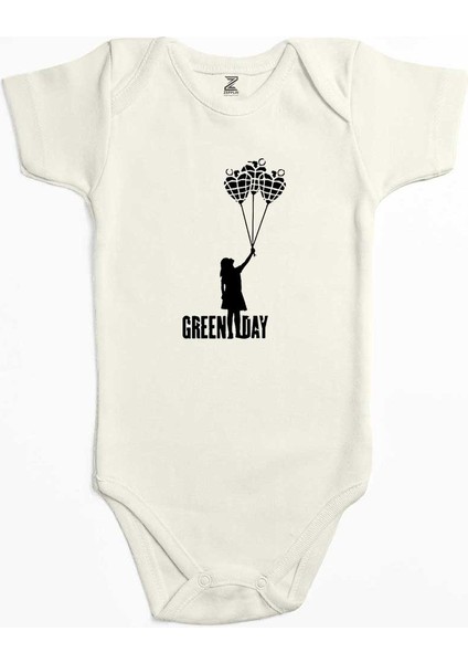 Green Day Girl Ekru Renk Bebek Body Zıbın