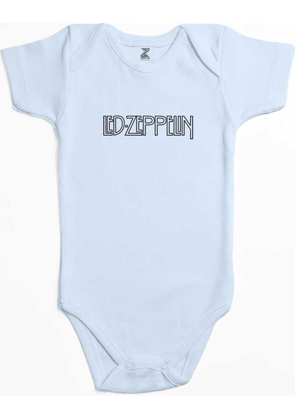 LED Zeppelin Logo 2 Mavi Renk Bebek Body Zıbın