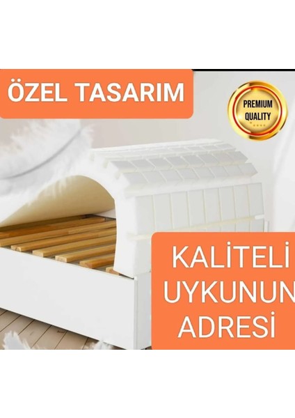 80X200 Ikea Divan Uyumlu Katlanır Yatak 160x200x12 cm
