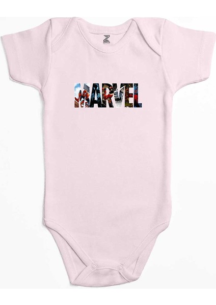 Marvel Spiderman In Post Pembe Renk Bebek Body Zıbın