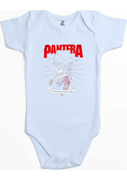 Pantera Cowboys Mavi Renk Bebek Body Zıbın