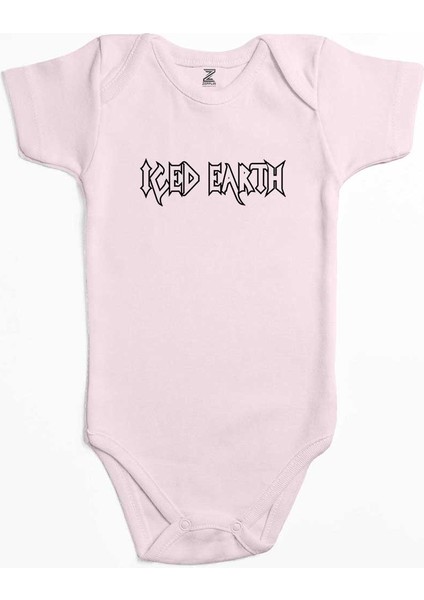 Iced Earth Logo 2 Pembe Renk Bebek Body Zıbın