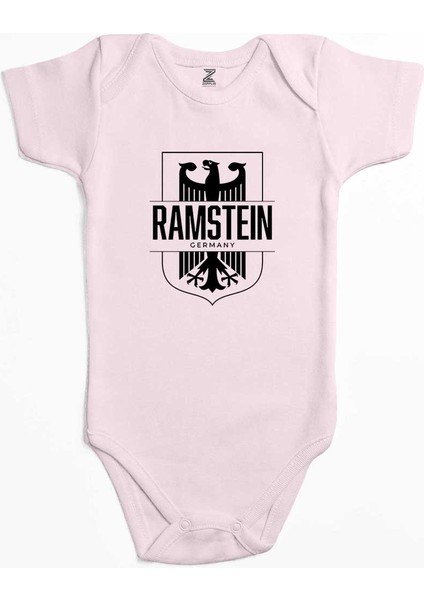 Rammstein Germany Pembe Renk Bebek Body Zıbın